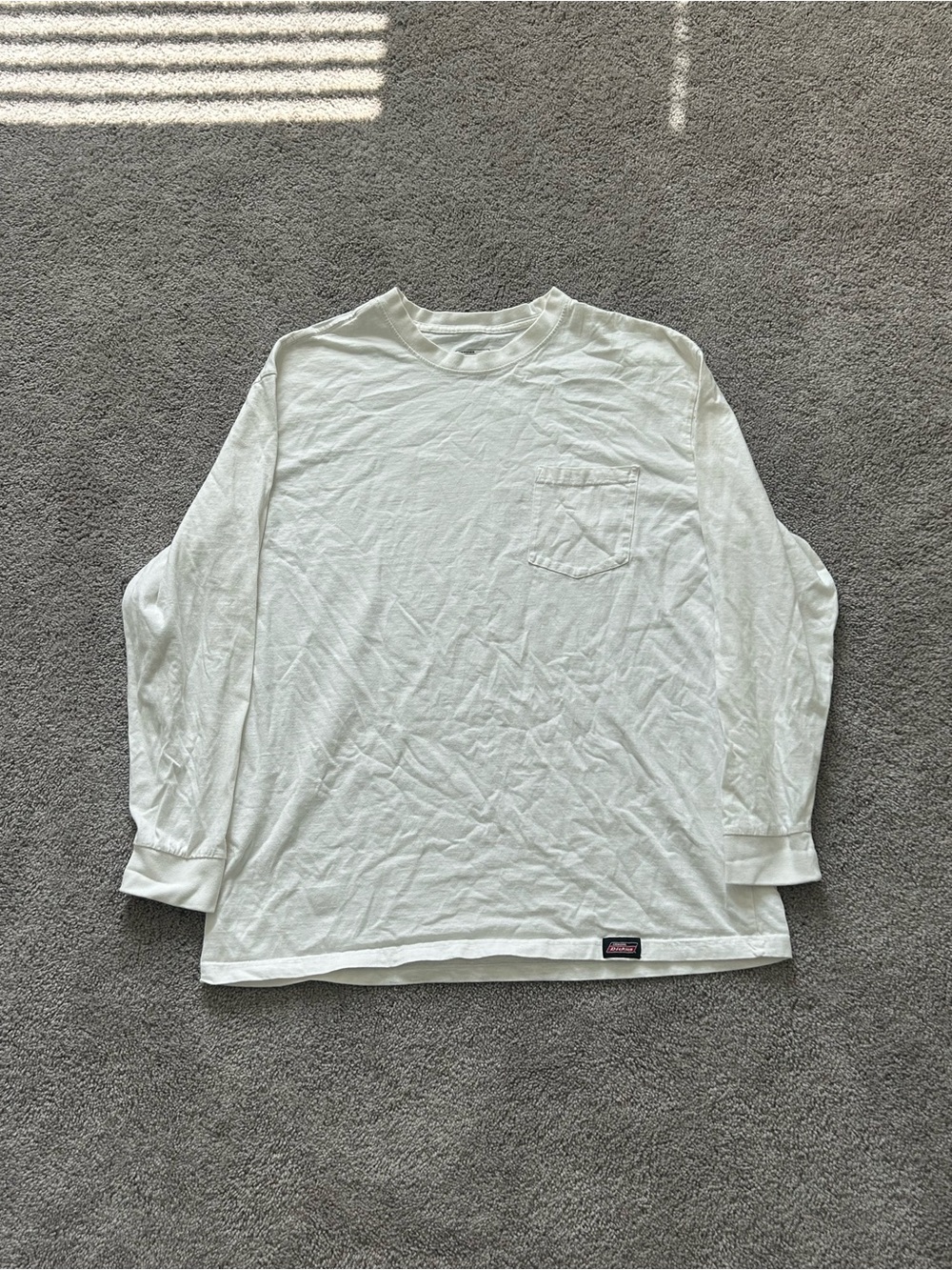 Dickies Men's Long Sleeve Pocket Tee - White